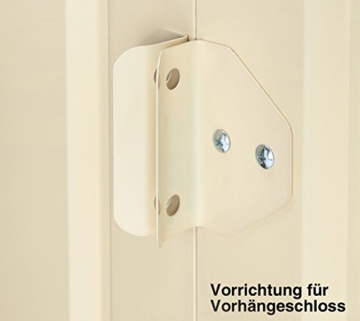 Globel Industries Metall Gerätehaus 8x6 green & cream 234x175x198 cm (BxTxH) 4,1m²  Satteldach