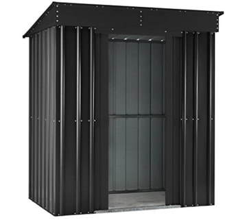 Globel Industries MetallGerätehaus 6x4 Anthrazit 184x123x198cm (BxTxH) 1,9m² Satteldach