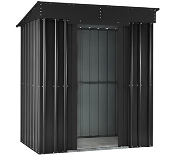 Globel Industries MetallGerätehaus 8x4 Anthrazit 246x123x198cm  2,6 m² Pultdach