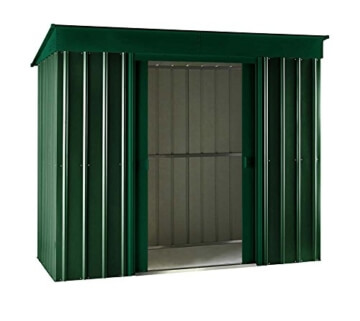 Globel Industries Metallgerätehaus 8x4 Grün 233x113x198 cm 2,6m² Pultdach