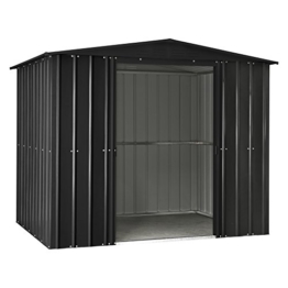 Globel Industries MetallGerätehaus 8x6 anthrazit 234x175x198 cm (BxTxH) 4,1m² Satteldach