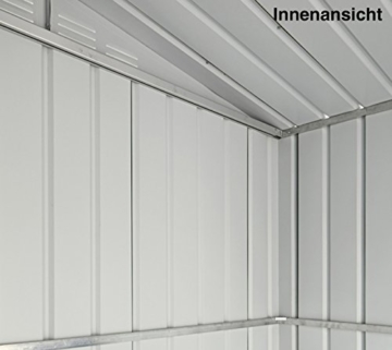 Globel Industries MetallGerätehaus 8x6 anthrazit 234x175x198 cm (BxTxH) 4,1m² Satteldach