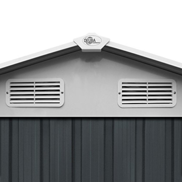 Metallgerätehaus verzinkt 8,38m³ inkl. Schiebetüren und Fundament