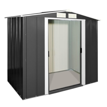 Tepro Metallgerätehaus Eco 6x4 anthrazit / weiß, 202x122.1x180.5 cm 7260