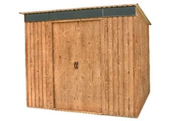 Metallgerätehaus Pent Roof Skylight 8x6 Holz-Dekor Eiche Tepro 7444