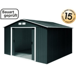 Metallgerätehaus titan 8x10 anthrazit von Tepro ohne Boden