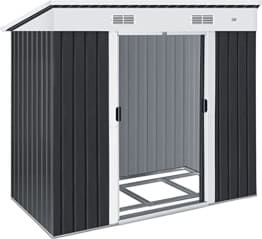 KESSER® - Gerätehaus L Metall 3,4 m³ mit Fundament | 196x122x180 cm Pultdach
