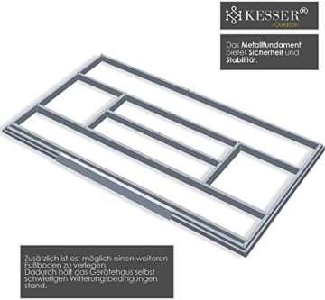 KESSER® - XL Metall Gerätehaus 4,2m³ mit Fundament | 210x132x186 cm| Satteldachdach 