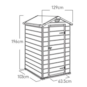 Keter Gerätehaus Manor 4x3, Grau, 1,8m³